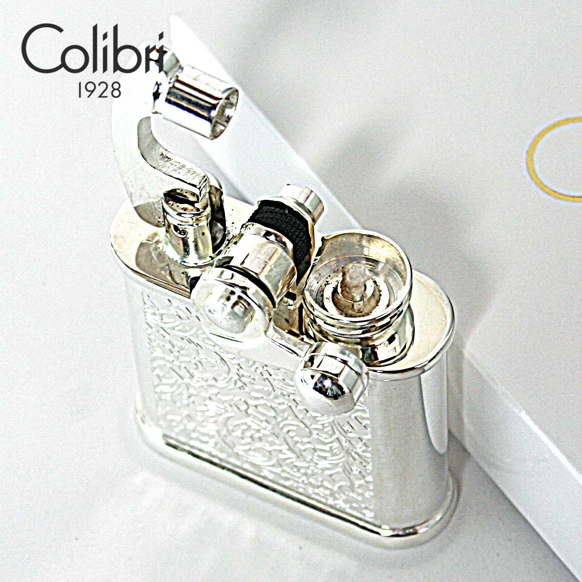 Colibri コリブリ シルバー 唐草 フリントオイルライター 308-0051 メール便専用