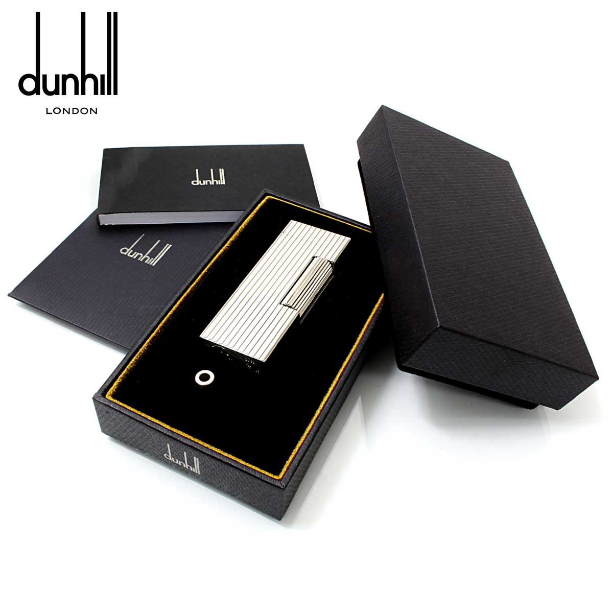 dunhill（ダンヒル） ローラガス シルバー ストライプ フリントガス