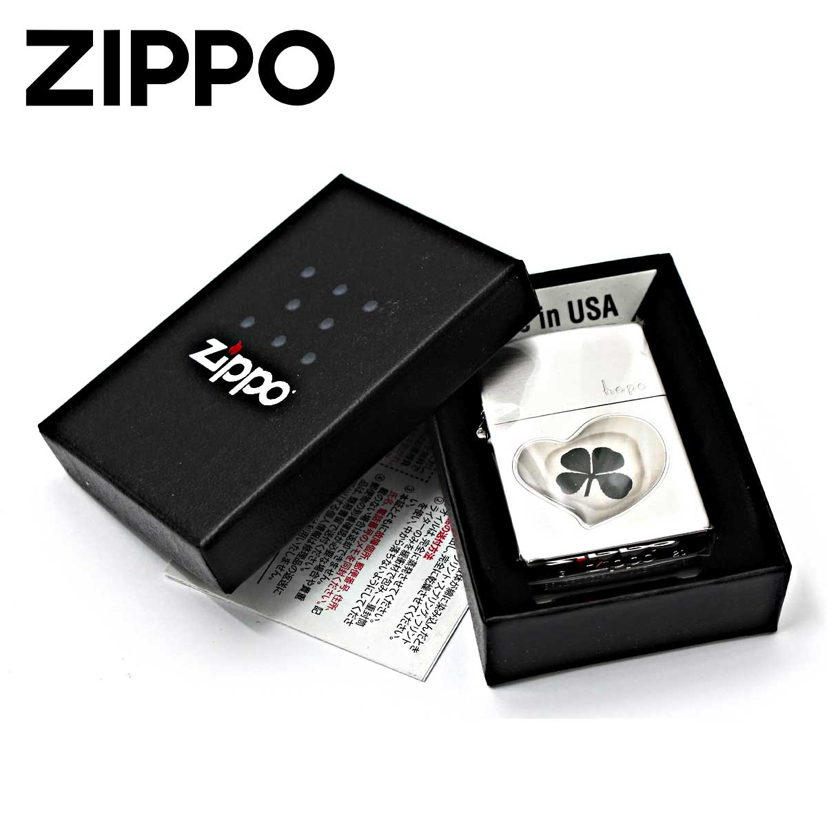 Zippo ジッポライター 四つ葉 クローバー 本物 ホープ Hope 希望