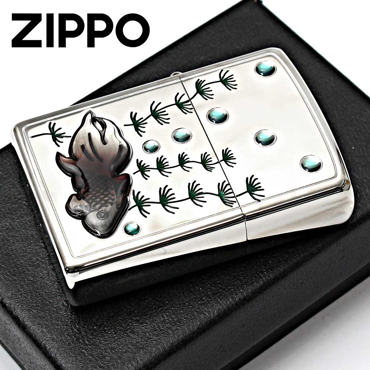ZIPPO（ジッポー） ジッポライター 金魚 ブラック エポ盛り 63350198 
