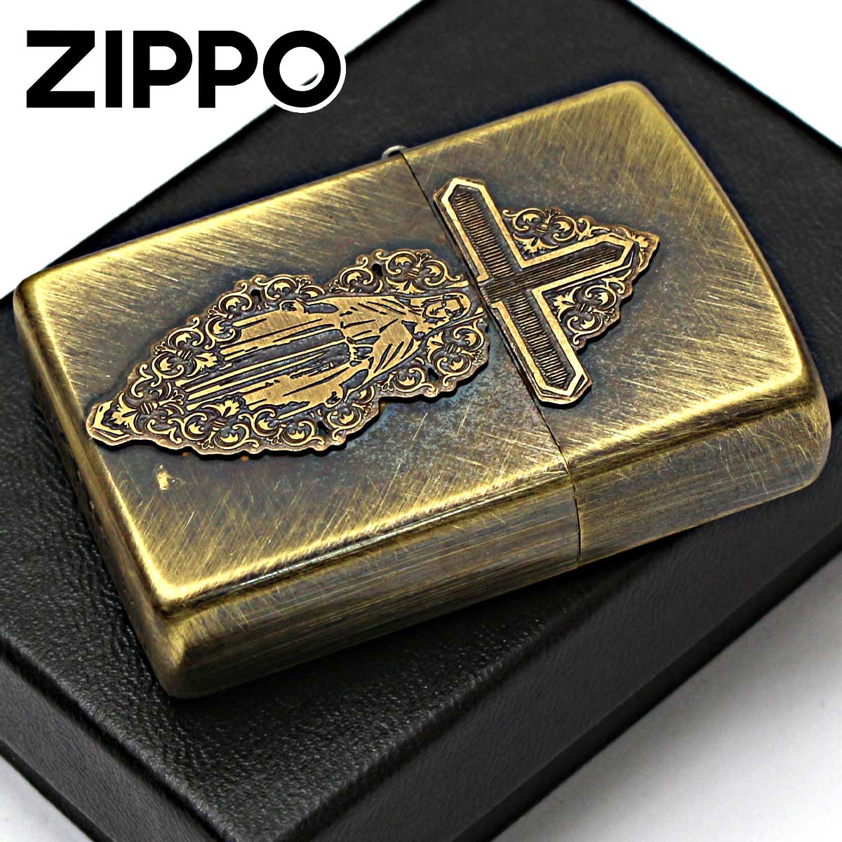 ZIPPO Zippo ジッポライター マリア メタル クロス 十字架 ユーズド