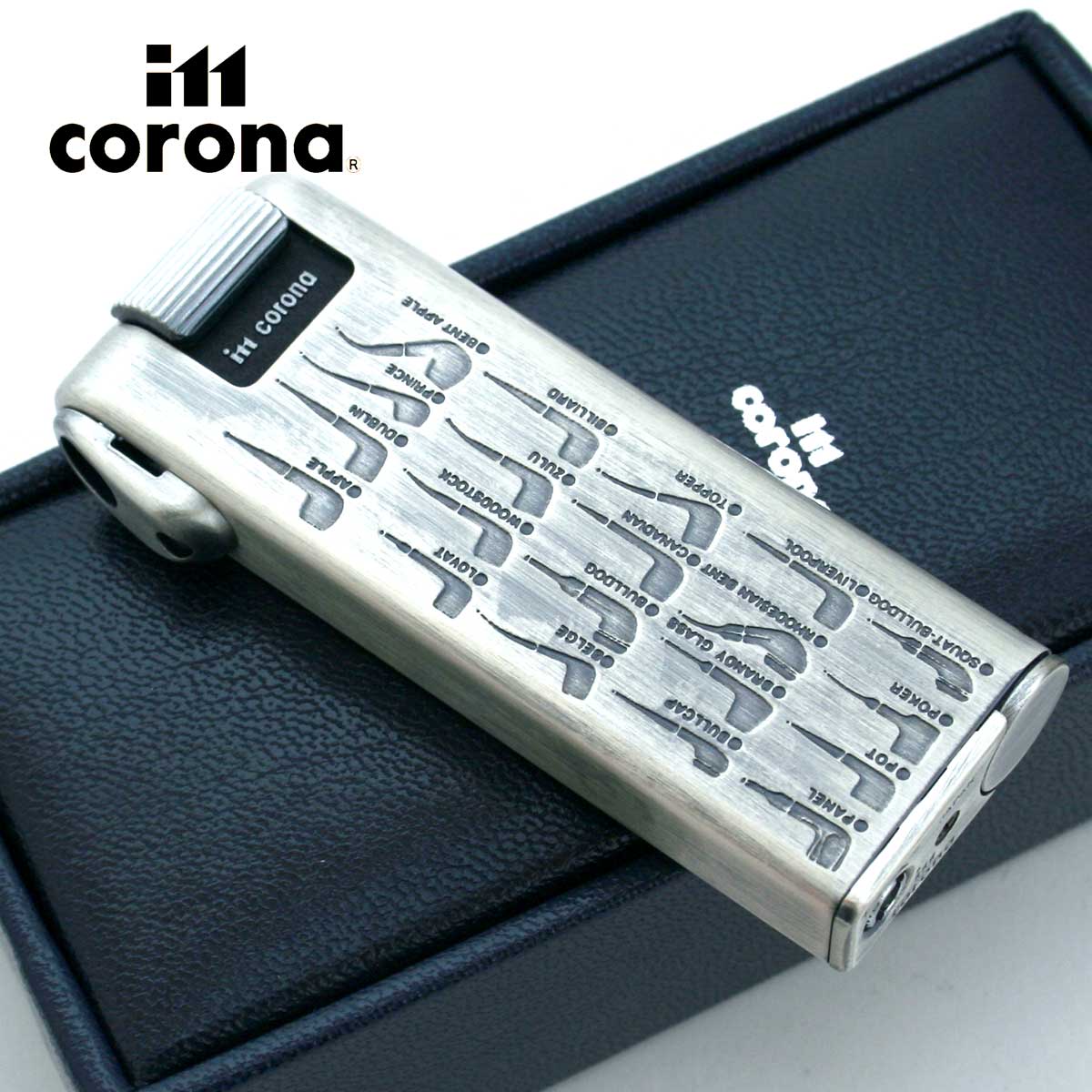 im corona イム・コロナ パイプマスター ステンレス パイプ柄 電子ガスライター 11037415 33-7415 SGEX