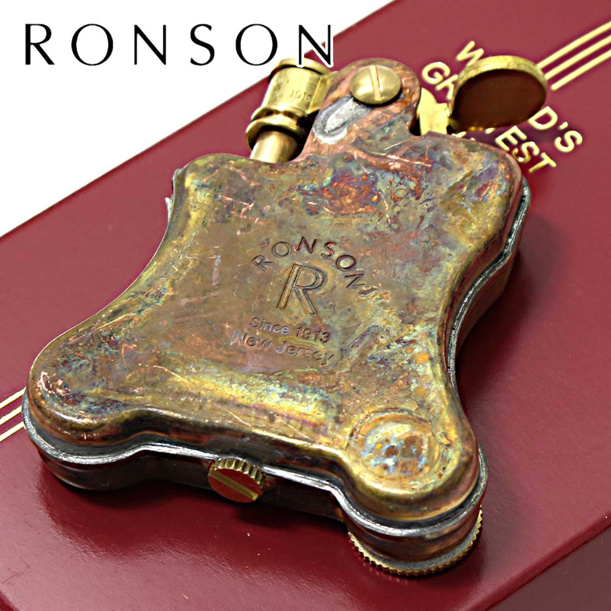 RONSON ロンソン バンジョー ワイルドブラス フリントオイルライター R01-M010 メール便専用