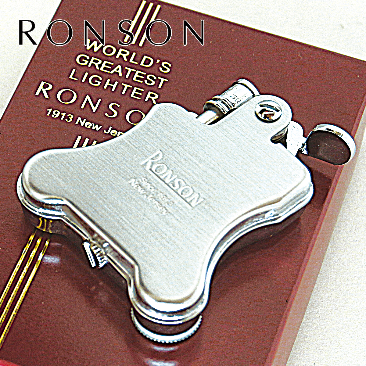 RONSON ロンソン バンジョー クロームサテン フリントオイルライター