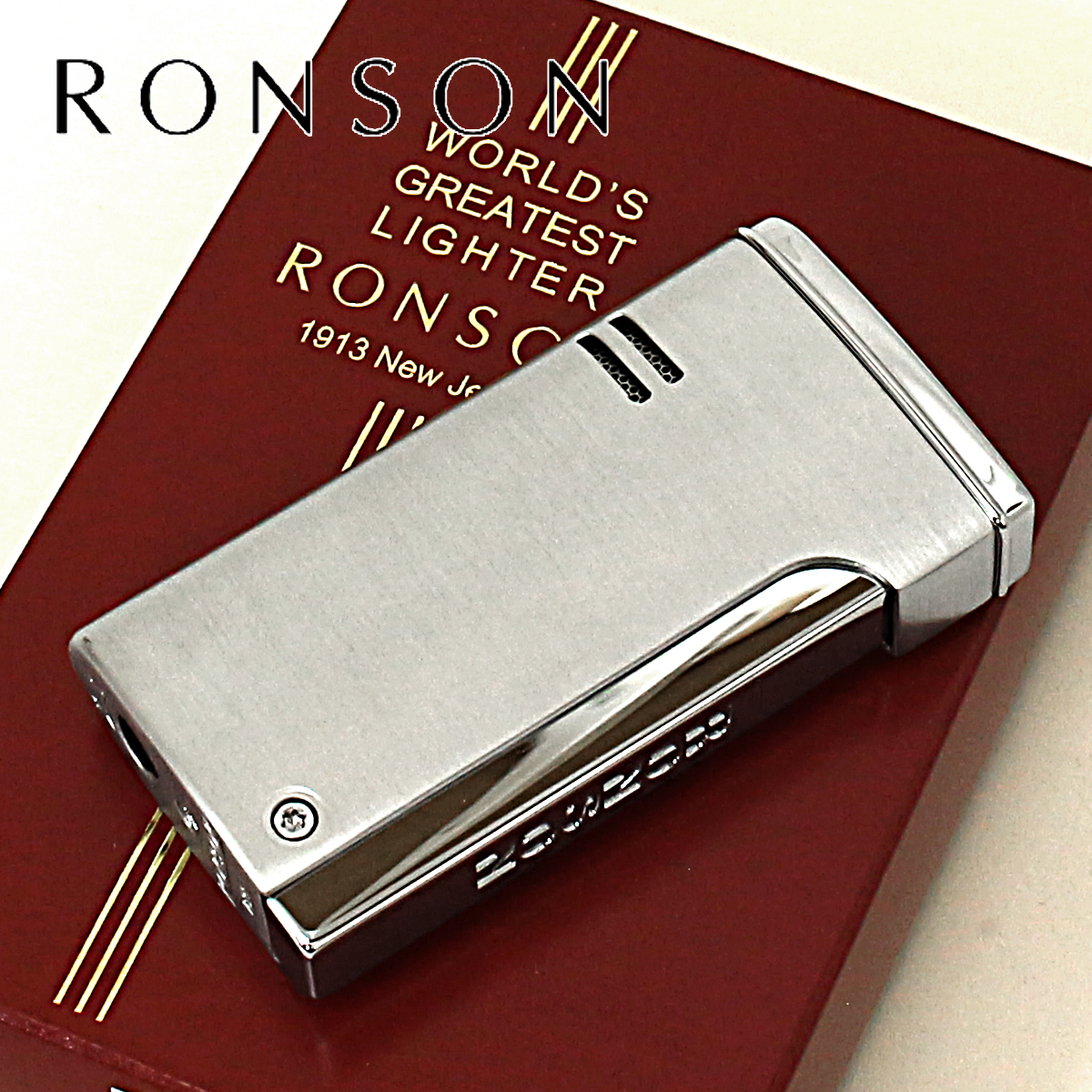【セール】福袋/福箱ファッション通販 RONSON ロンソン ロンジェット クロームサテン ターボライター ガスライター