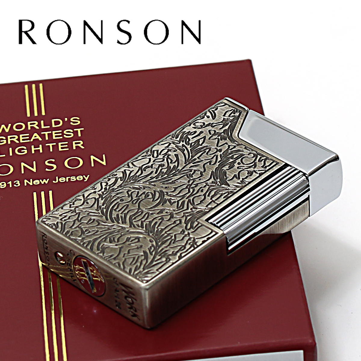RONSON ロンソン ワーク26 シルバーアラベスク フリントオイル