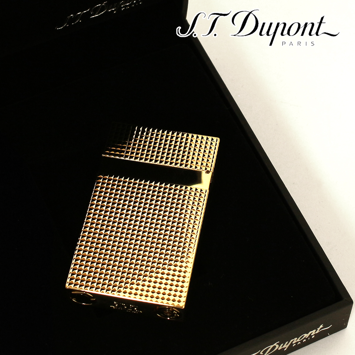 S.T Dupont エス・テー・デュポン ライン2 ダイアモンドヘッド イエローゴールド フリントガスライター 16284 SGEX