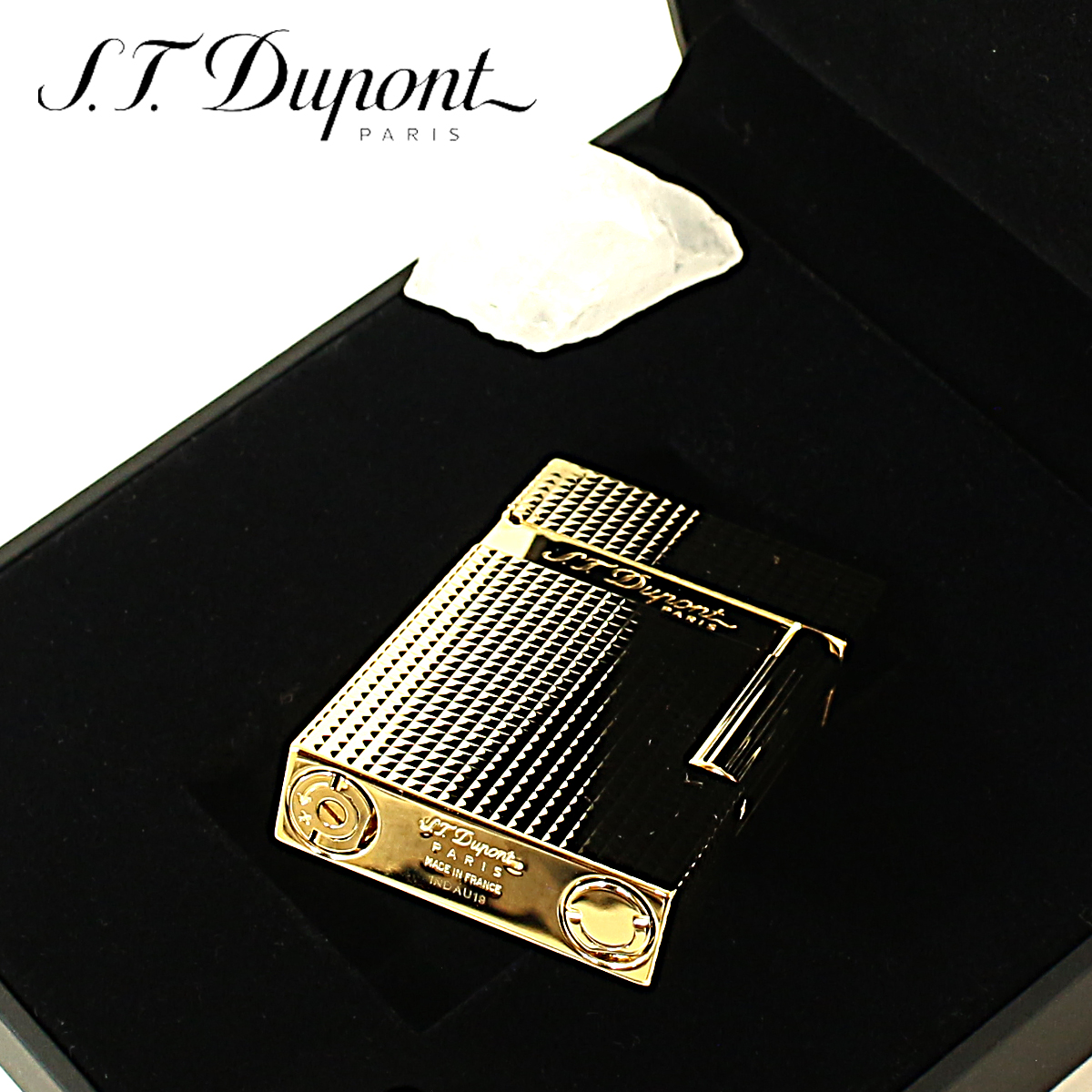 S.T Dupont エス・テー・デュポン ライン2 ダイアモンドヘッド イエローゴールド フリントガスライター 16284 SGEX