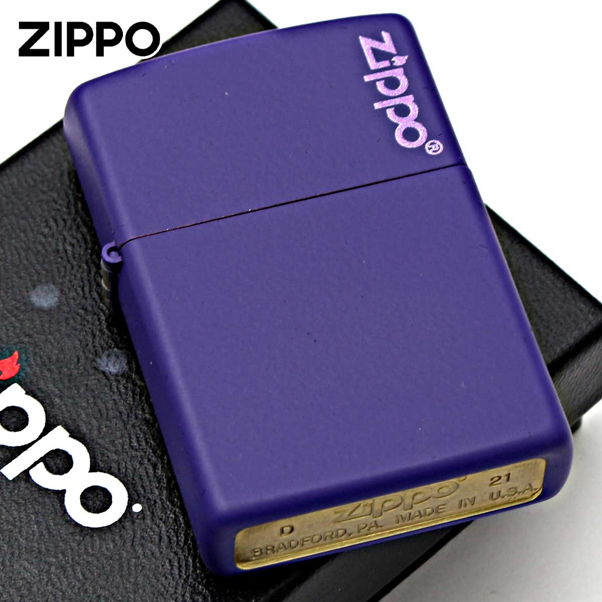 170590 現状品 ZIPPO ジッポ オイルライター パープル [1000023024693] 妖艶なパープル zippo 】 名入れ 無料 ギフト ラッピング のし 対応