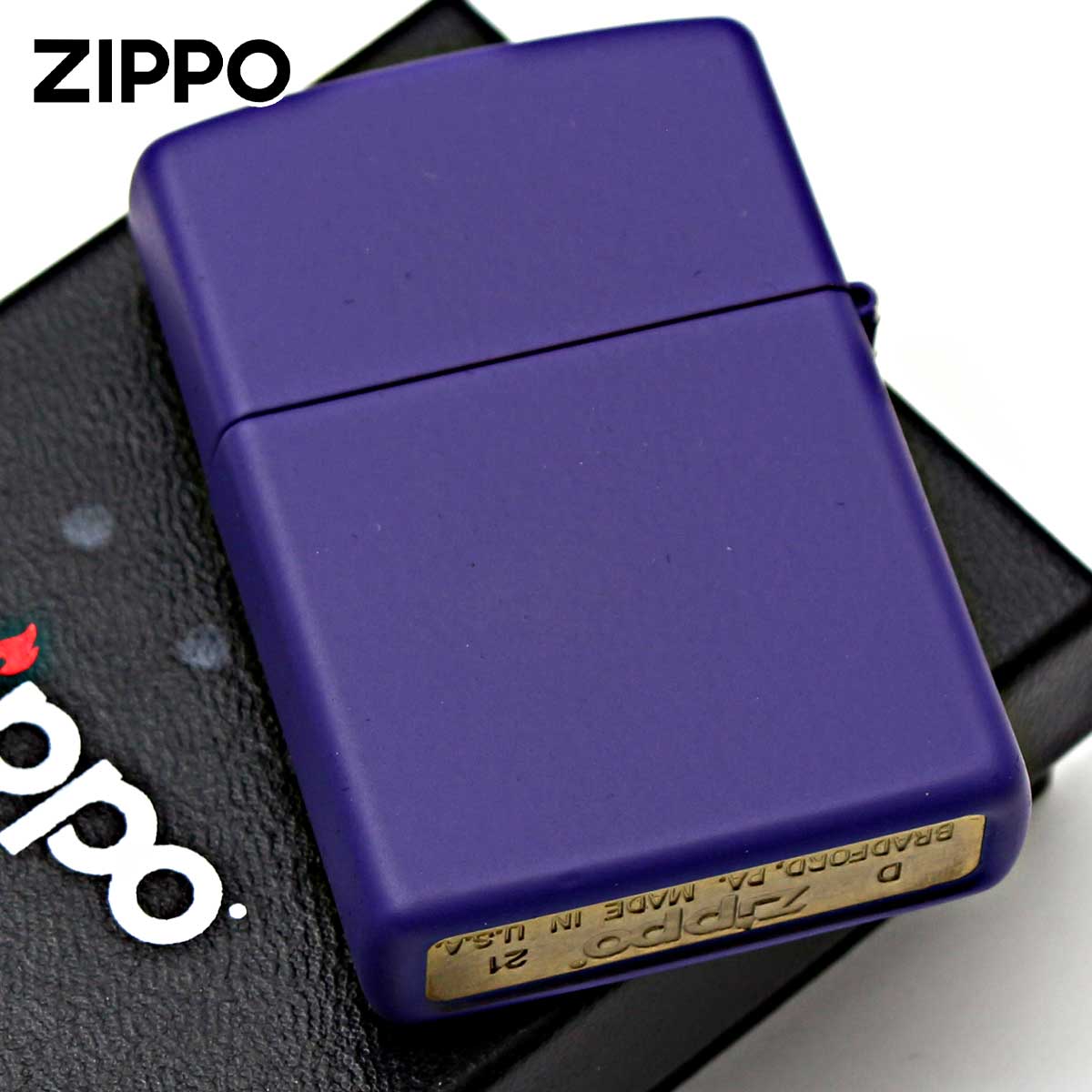 ZIPPO(ジッポー) ジッポライター パープル マット ジッポ ロゴ ZIPPO(ジッポー) ジッポライター パープル マット ジッポ ロゴ