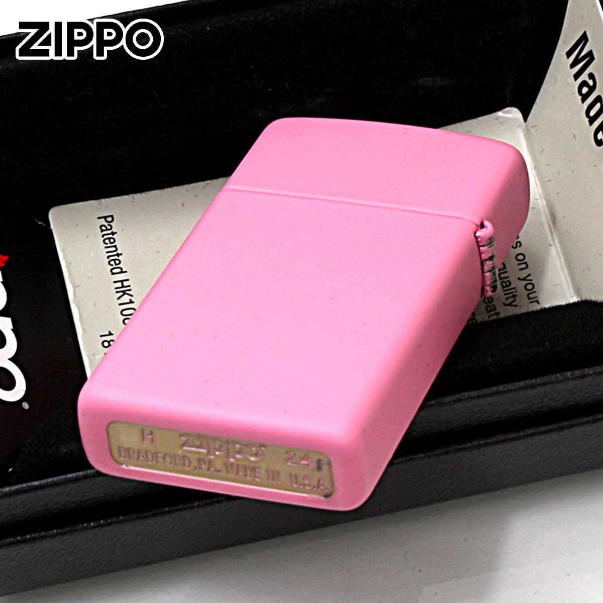 ZIPPO（ジッポー） ジッポライター スリム ピンク マット ジッポ ロゴ