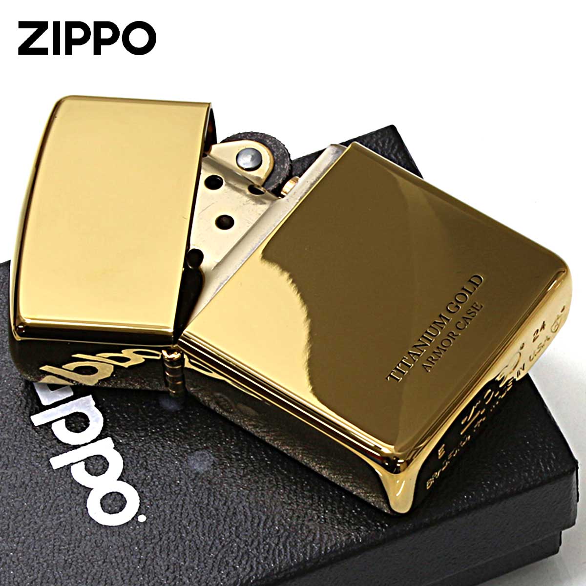 アーマーチタン Zippo ジッポライター アーマー チタニューム ゴールド