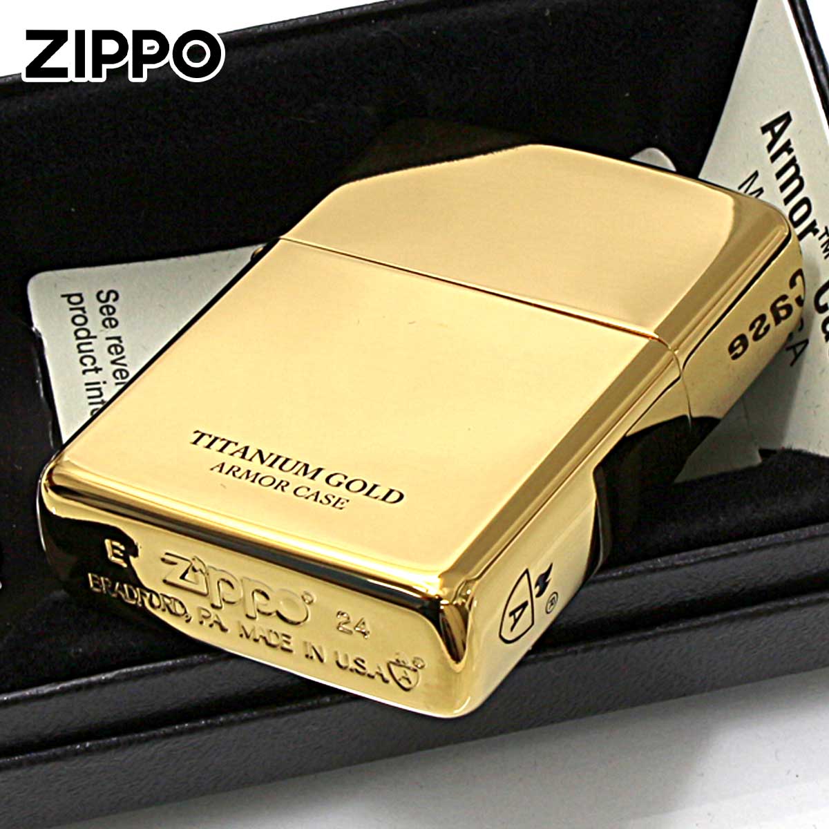 アーマーチタン Zippo ジッポライター アーマー チタニューム ゴールド