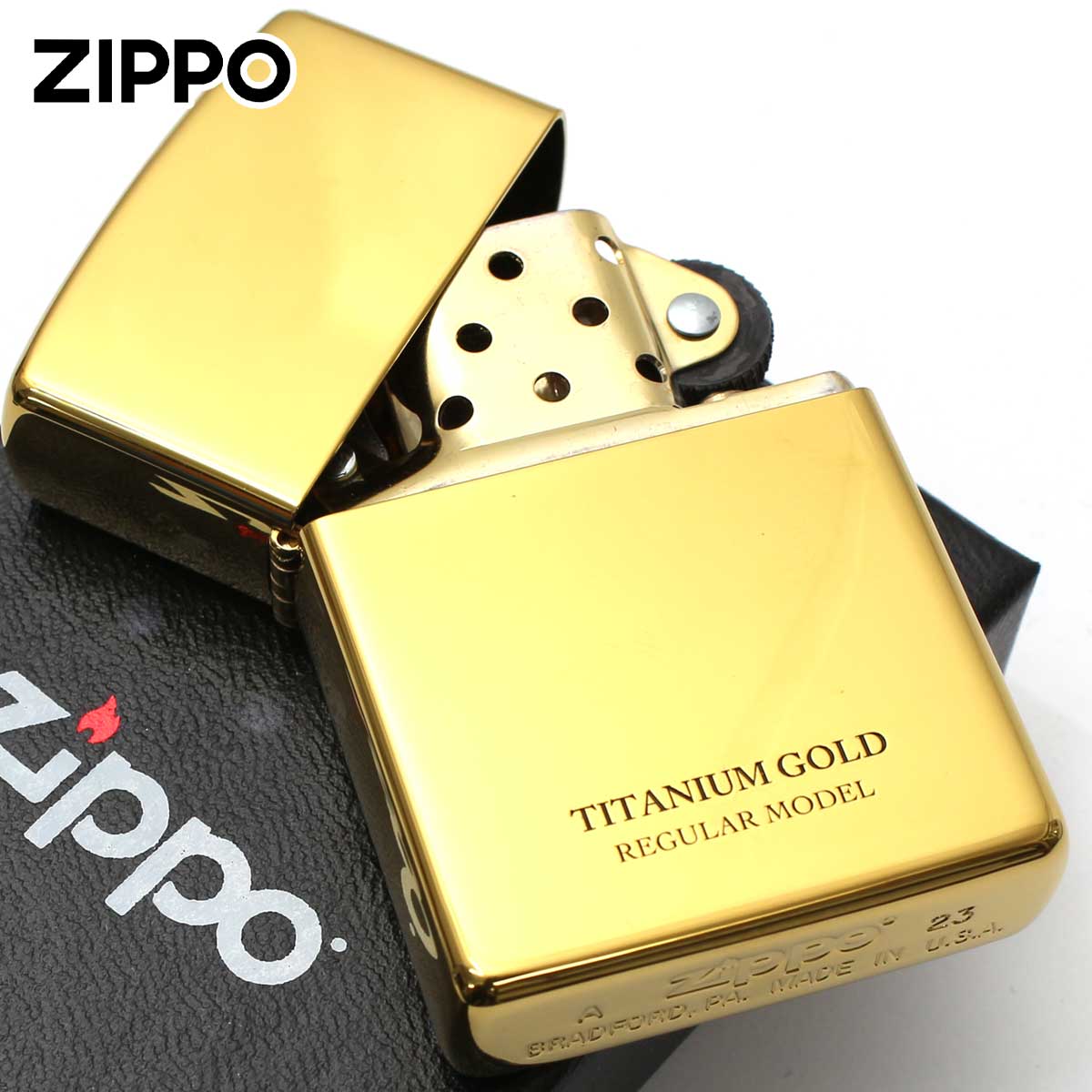 ZIPPO（ジッポー） ジッポライター レギュラー チタニューム ゴールド