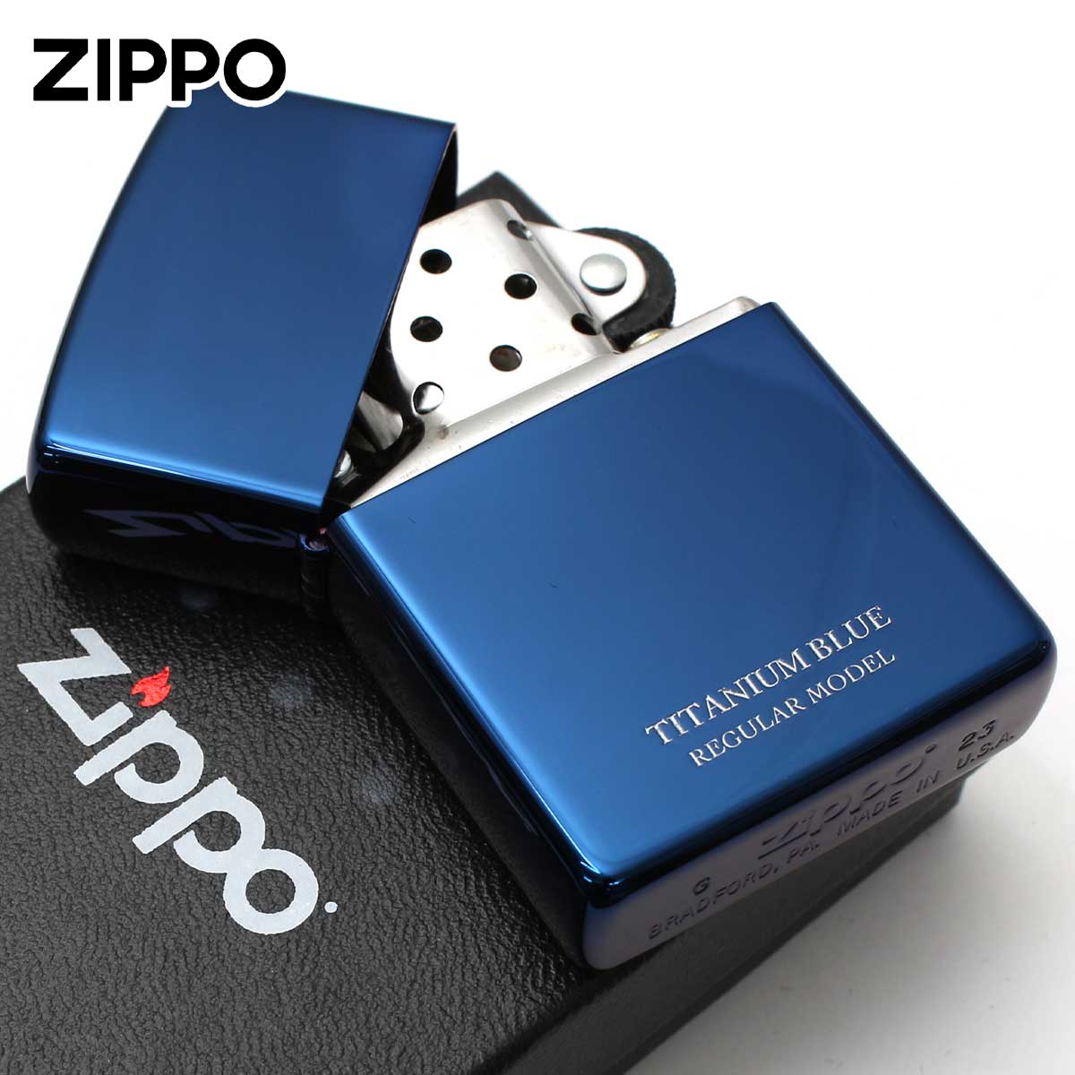 ZIPPO（ジッポー） ジッポライター レギュラー チタニューム ブルー 
