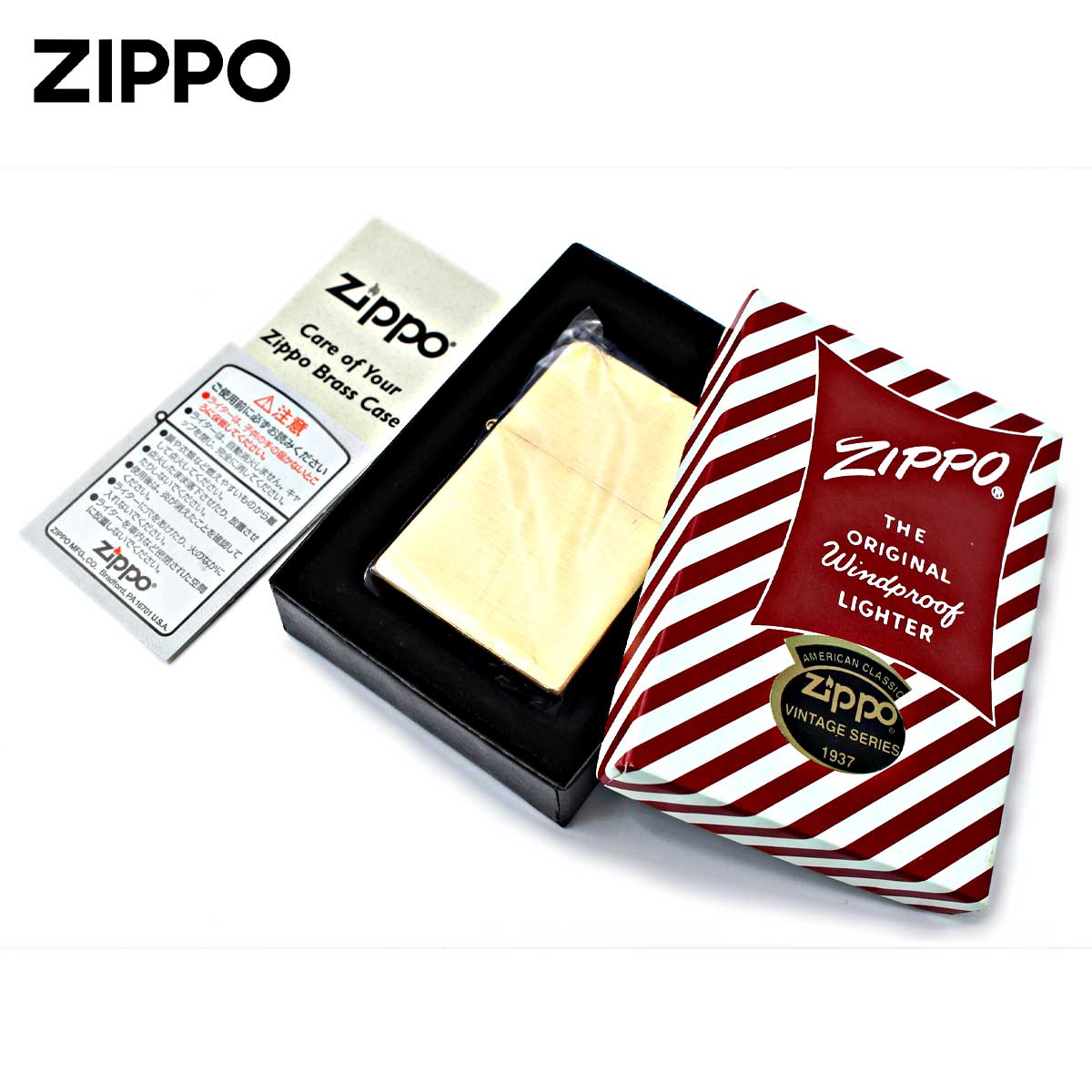 Zippo ジッポライター 1937レプリカ フラットトップ 真鍮 ブラス ブラッシュド つや消し 定番 No.240CC メール便専用商品 関連画像4