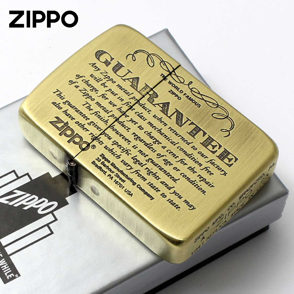 Zippo �W�b�|���C�^�[ 1941���v���J �M�������e�B�[�� �ۏ؏� �u���X GUARANTEE No.1941 41GRT-BS ���[���֐�p���i