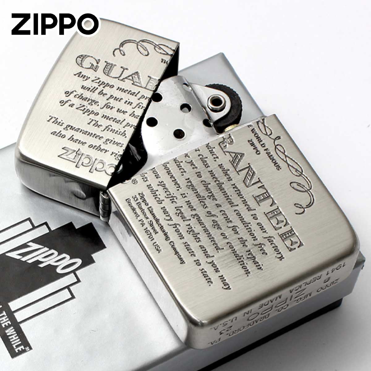 値下げ！　未使用　ZIPPO　ジッポー　天使　１９４１レプリカ　特殊加工品 Zippo ジッポー Brushed Brass 1941レプリカ ブラッシュドブラス