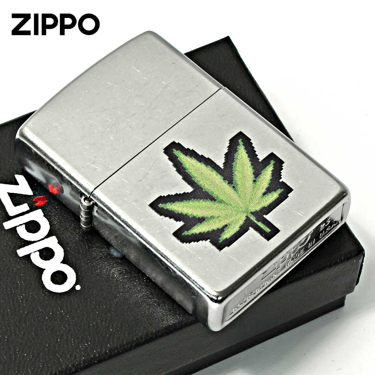 Zippo �W�b�|���C�^�[ �}���t�@�i Marijuana Leaf Series Digital Weed Z207-112484 ���[���֐�p���i