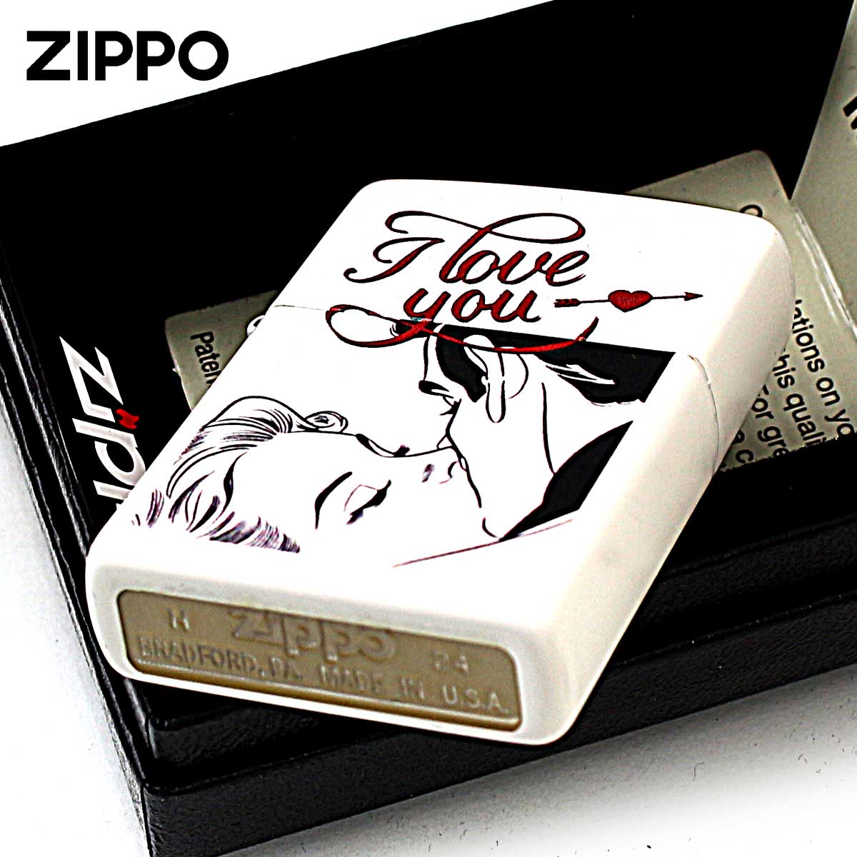 ZIPPO（ジッポー） ジッポライター I Love you. KISS アメリカ加工