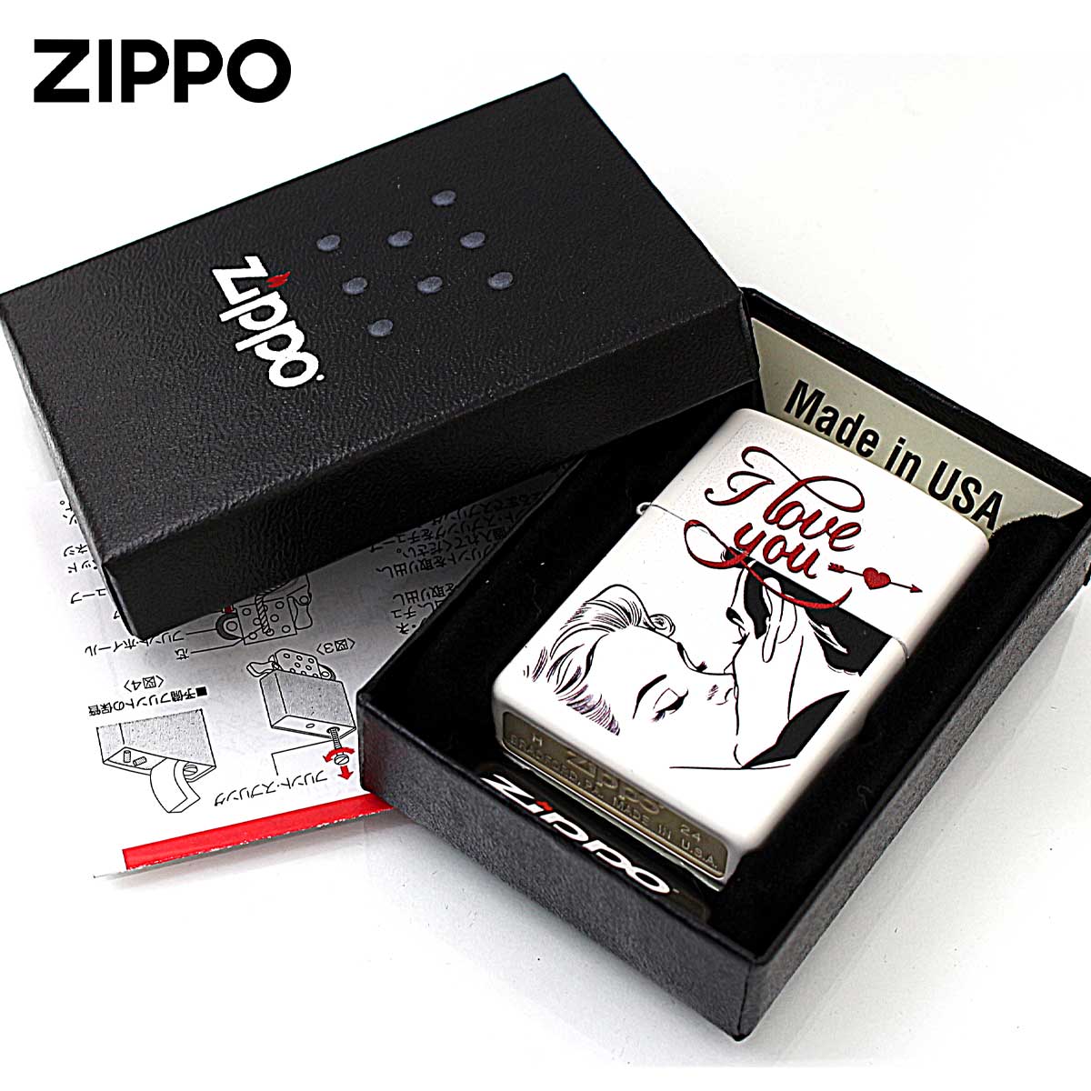 ZIPPO（ジッポー） ジッポライター I Love you. KISS アメリカ加工