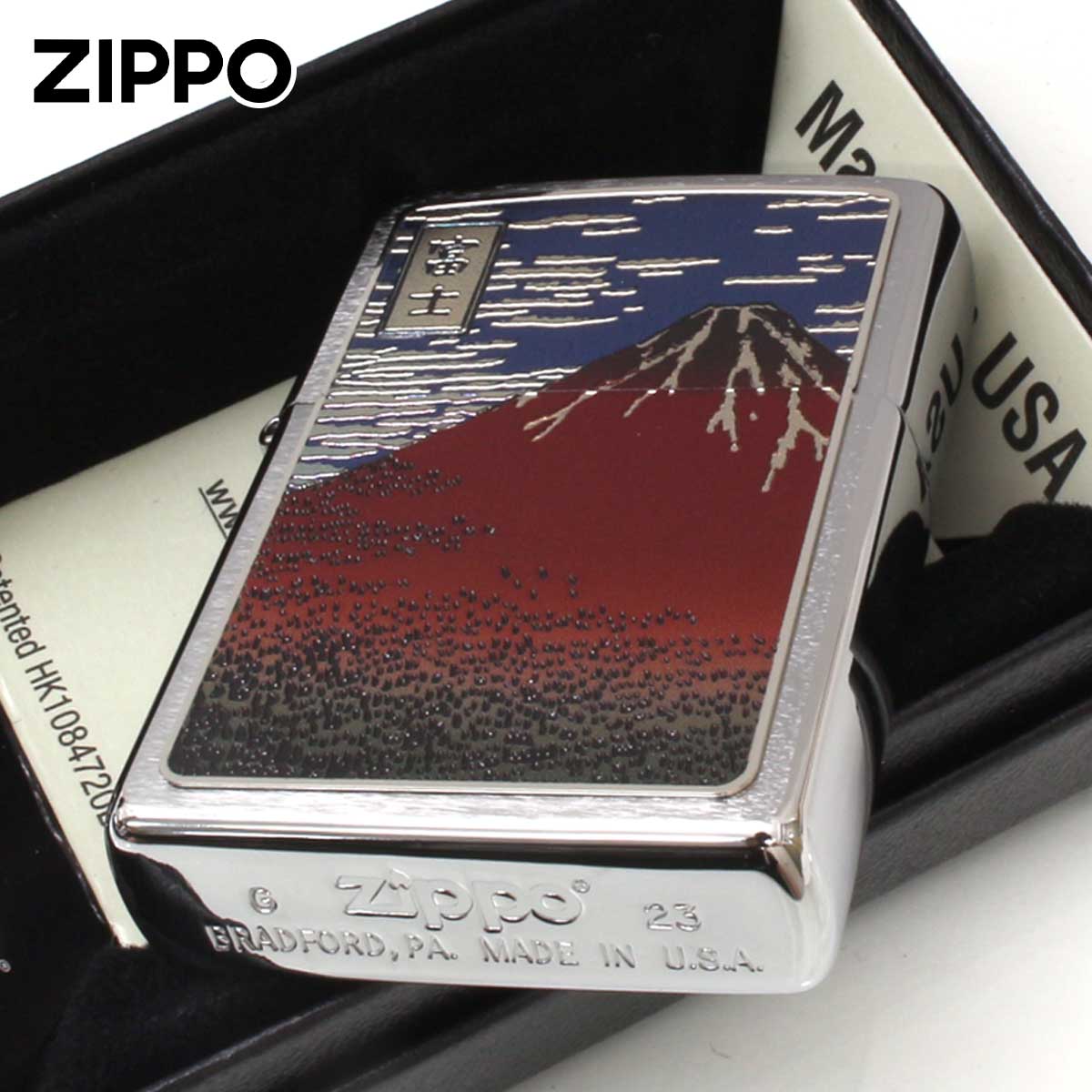 ギブソン100周年記念ジッポーライター＋3フリント ZIPPO（ジッポー） ジッポライター 和柄 葛飾北斎 浮世絵 CP-KA メール