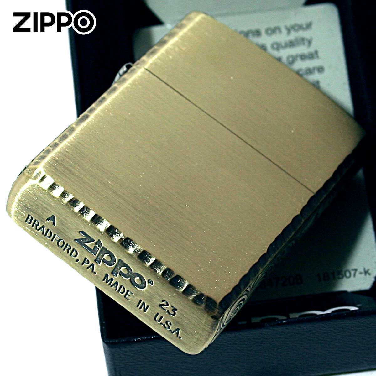 Zippo ジッポライター サイド 3面 アラベスク 唐草 リューター加工 ブラス 1201S792 メール便専用商品_4