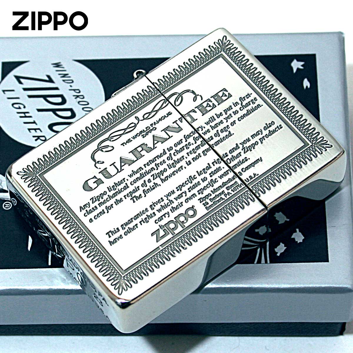 Zippo �W�b�|���C�^�[ 1935���v���J �M�������e�B�[�� �ۏ؏� �V���o�[ GUARANTEE No.1935 1201S663 ���[���֐�p���i
