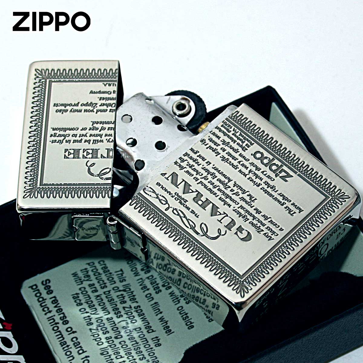 レプリカ Zippo ジッポライター 1935レプリカ ギャランティー柄 保証書