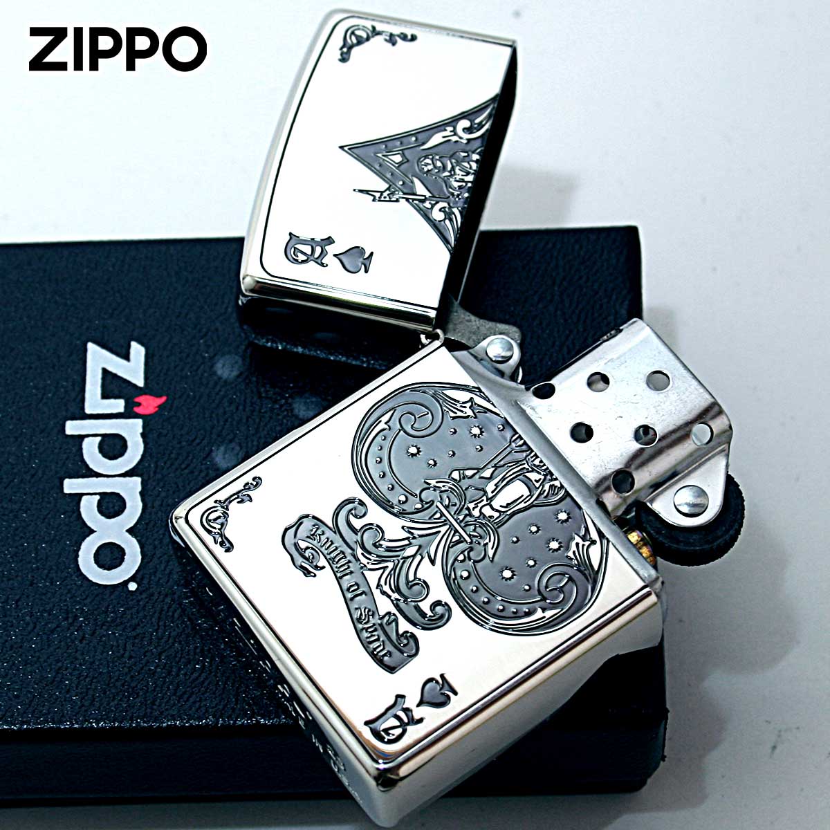 ZIPPO Zippo ジッポライター デビル トランプ スペード シルバー Devil