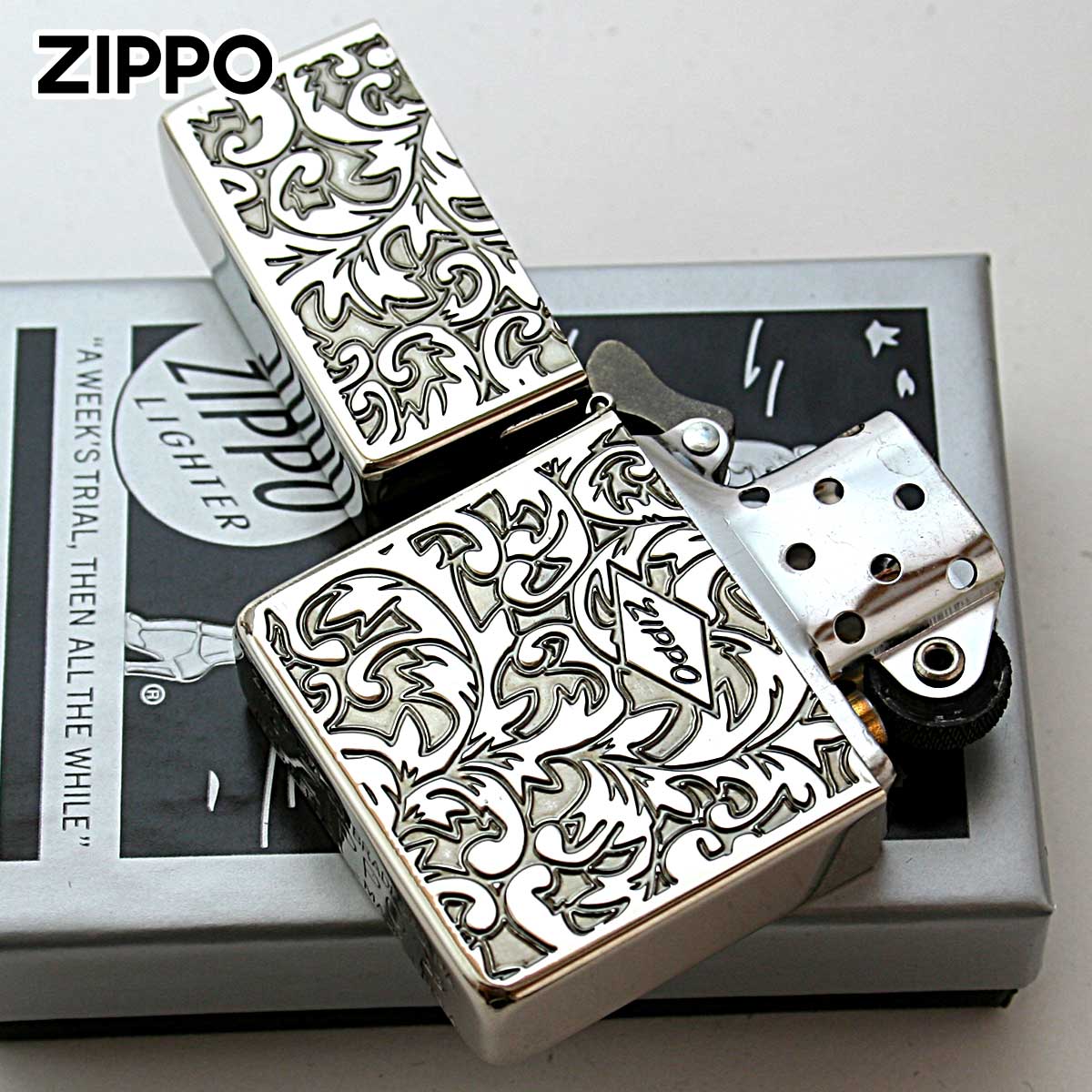 レプリカ Zippo ジッポライター 1935レプリカ アラベスク 唐草