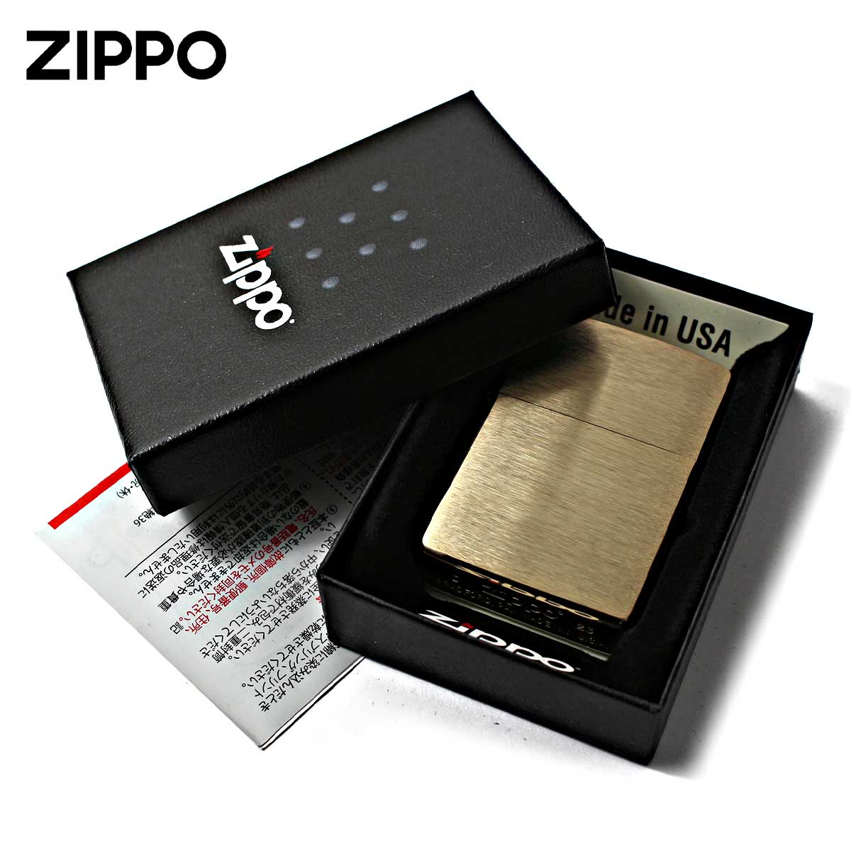 Zippo ジッポライター 無地 真鍮無垢 ブラス つや消し ブラッシュドソリッドブラス Brushed Solid Brass No.204 刻印無し メール便専用商品 関連画像4