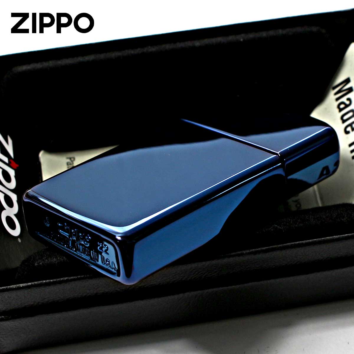ZIPPO（ジッポー） ジッポライター スリム サファイア 無地 青 ブルー