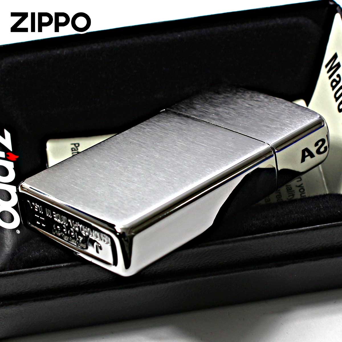 ZIPPO Zippo ジッポライター スリム 無地 つや消し シルバー