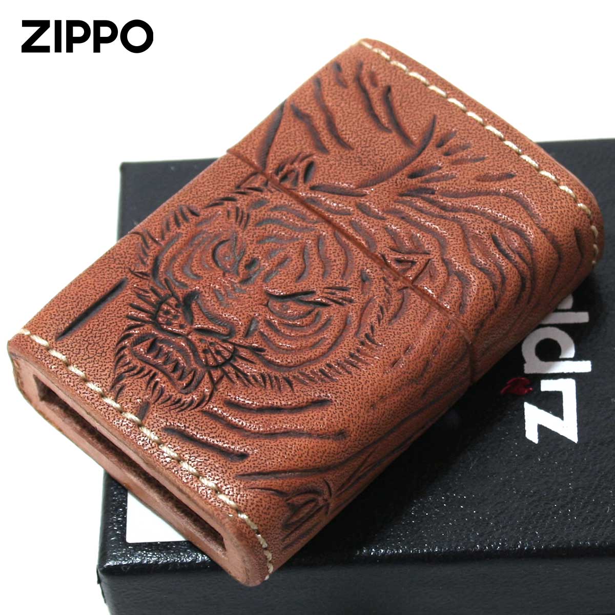 Zippo �W�b�|���C�^�[ �v���� ���U�[ ���[�N�X �J�I�X Leather Works CHAOS LWC Z �Ҍ� ���[���֐�p���i
