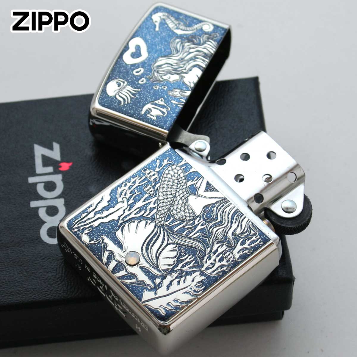 ZIPPO（ジッポー） ジッポライター アーマー 人魚 マーメイド ホワイト