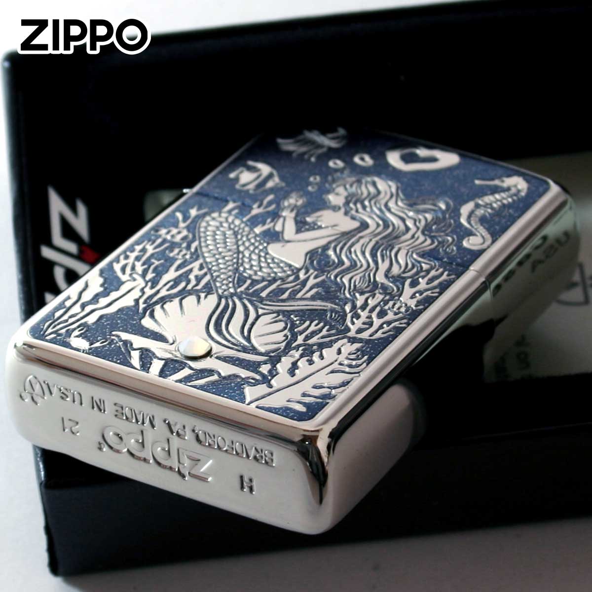 ZIPPO（ジッポー） ジッポライター アーマー 人魚 マーメイド ホワイト