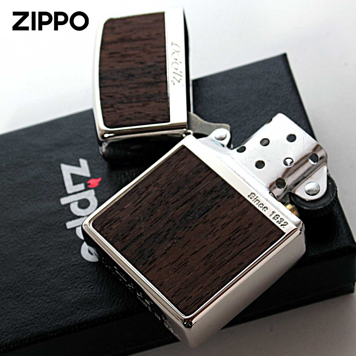 ZIPPO（ジッポー） ジッポライター ウッド 木目 木 ホワイトニッケル 