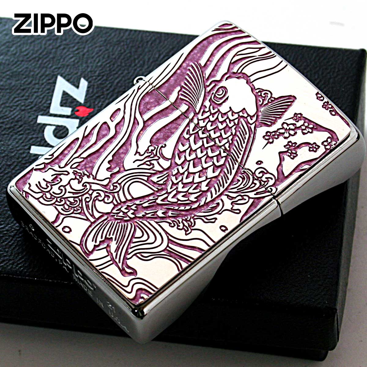 Zippo �W�b�|���C�^�[ �� �J�[�v �s���N ��200 ���^���v���[�g ���ʉ��H �j�b�P�����b�L 2MPP-Carp PK ���[���֐�p���i