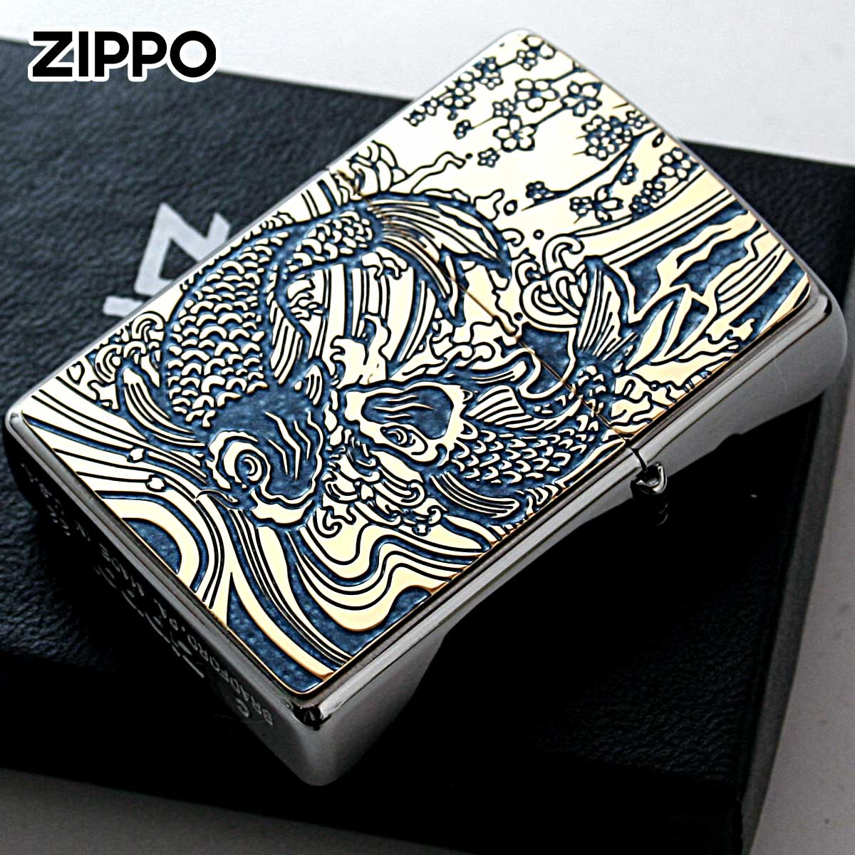 ZIPPO（ジッポー） ジッポライター 鯉 カープ ブルー ＃200 ゴールド
