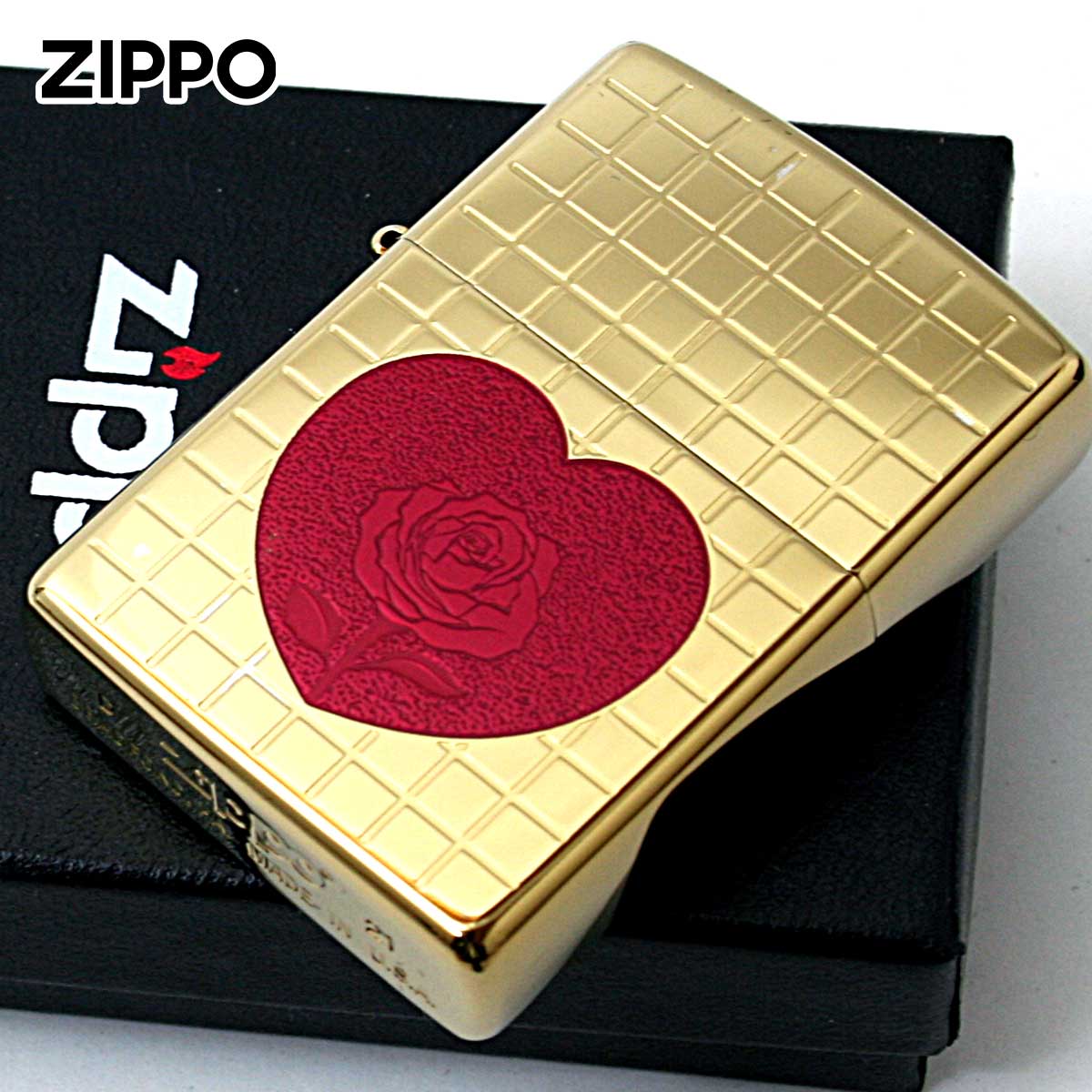 高品質 ZIPPO Zippo チタニューム 薔薇 ハート ジッポライター その他