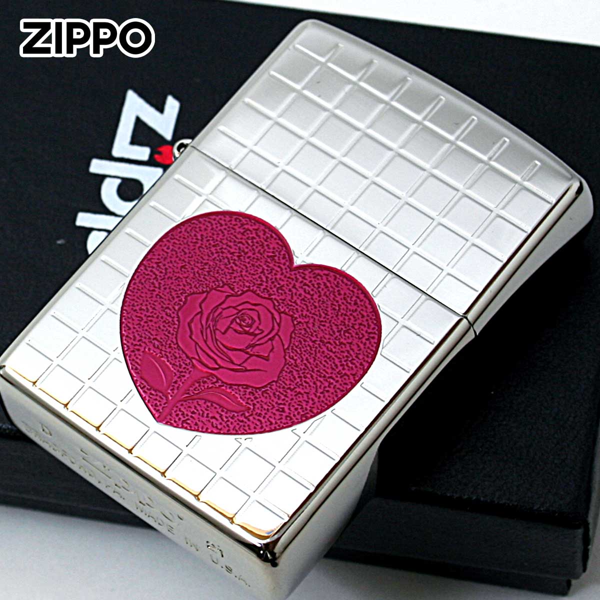 オンラインショップ ジッポライター Zippo ZIPPO ハート チタニューム 薔薇 その他