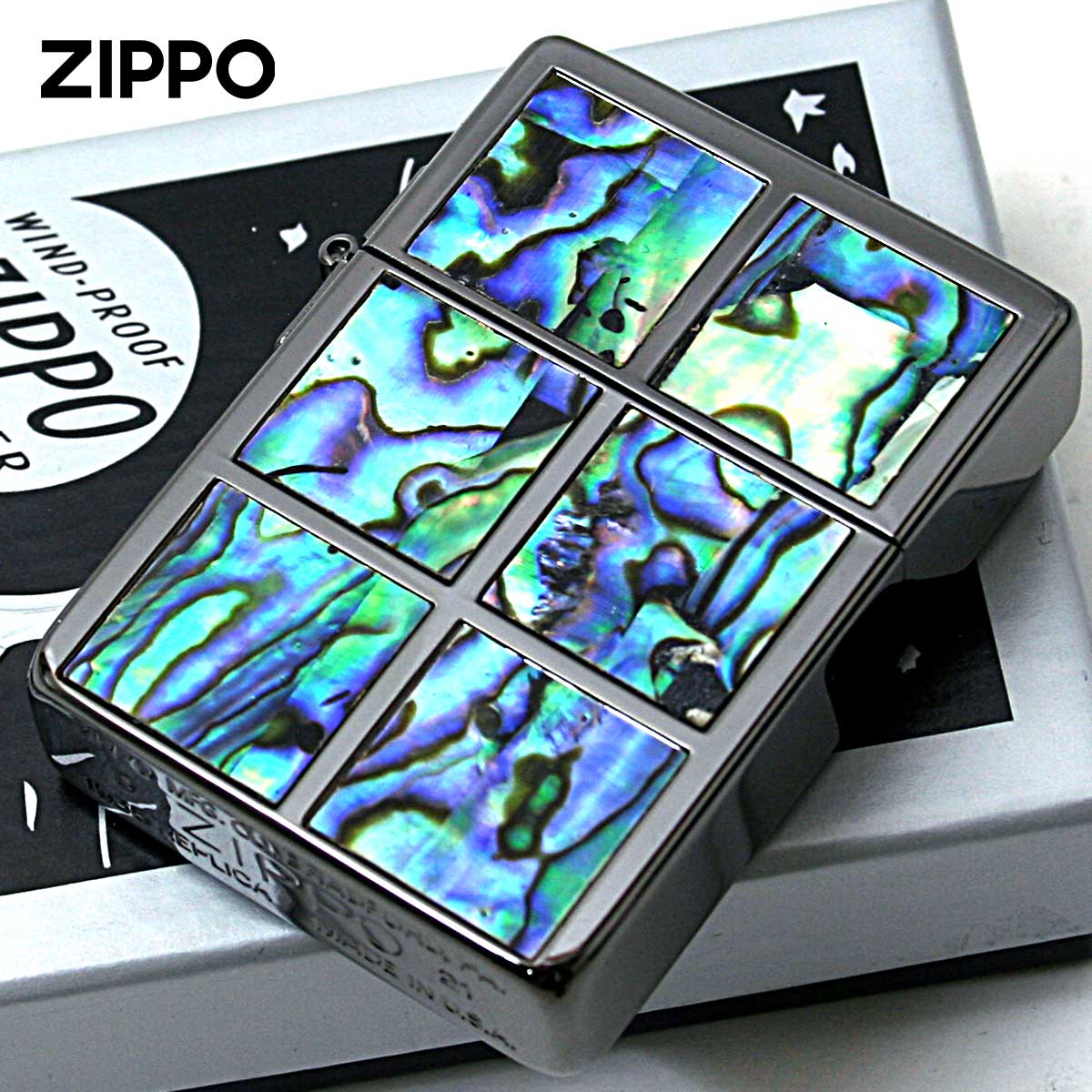 Zippo �W�b�|���C�^�[ 1935���v���J �V�F�� �L �C�����C �ۛ� �X�N�G�A ���ʉ��H �u���b�N�j�b�P�� Replica Square Shell NB ���[���֐�p���i