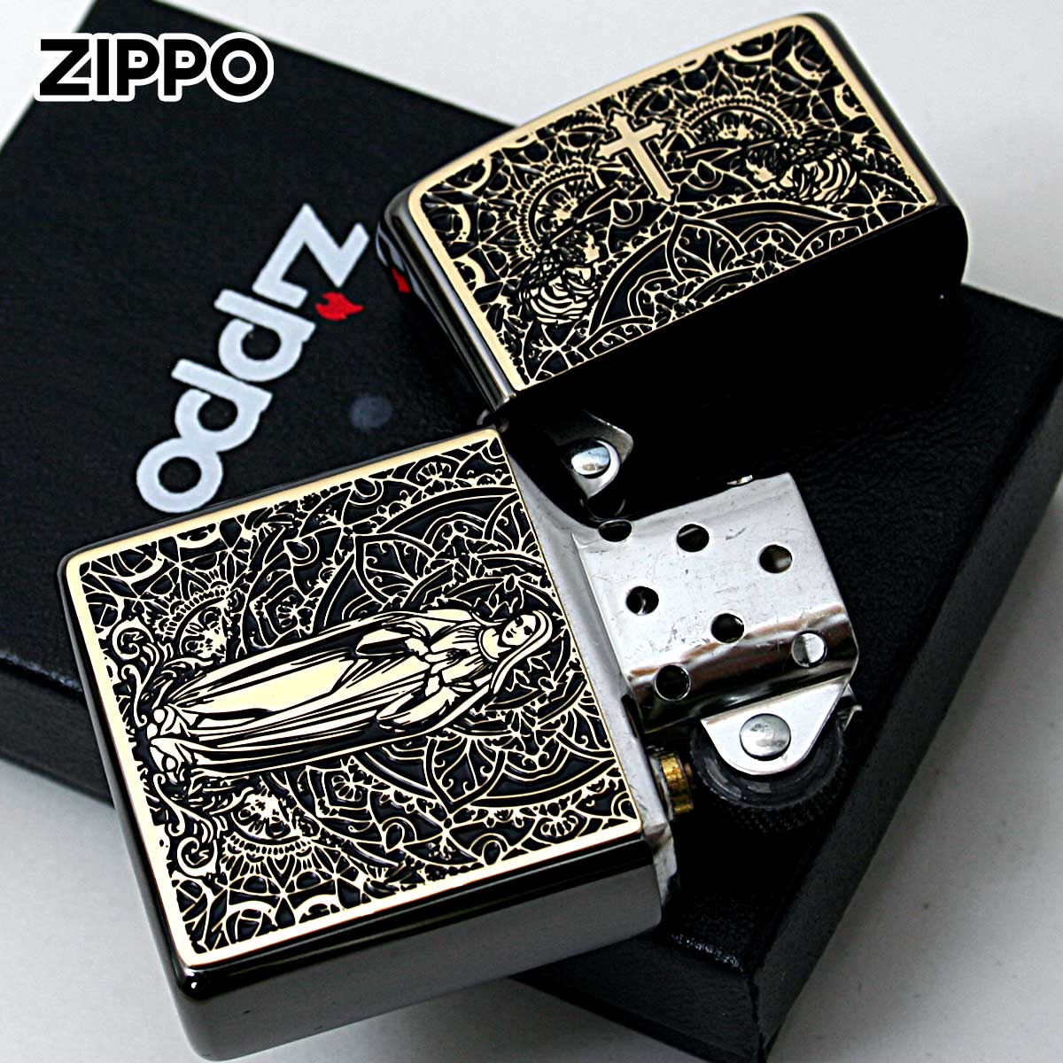 ZIPPO（ジッポー） ジッポライター マリア ブラックメタル ペイント