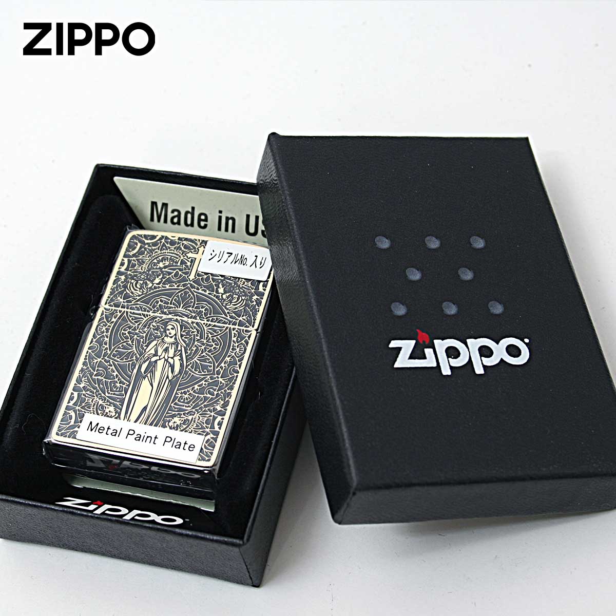 ZIPPO（ジッポー） ジッポライター マリア ブラックメタル ペイント