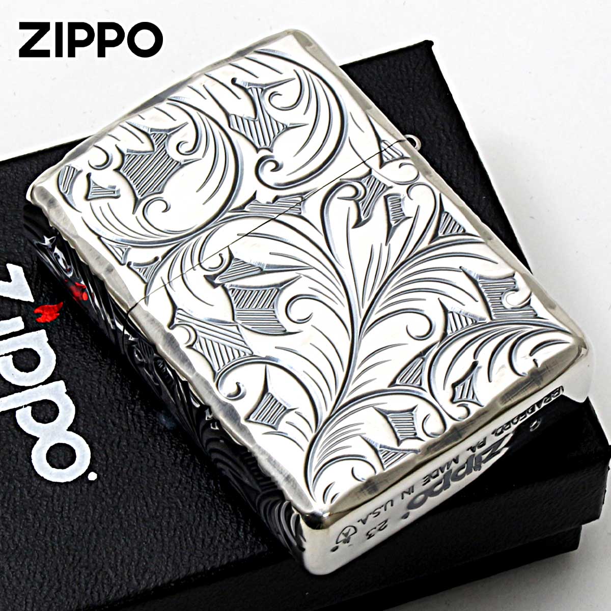 ジッポー　MAVERTEAM アーマー Zippo。5面彫刻.シャインレイカット 希少。MAVERTEAM アーマー Zippo。5面彫刻.シャインレイカット
