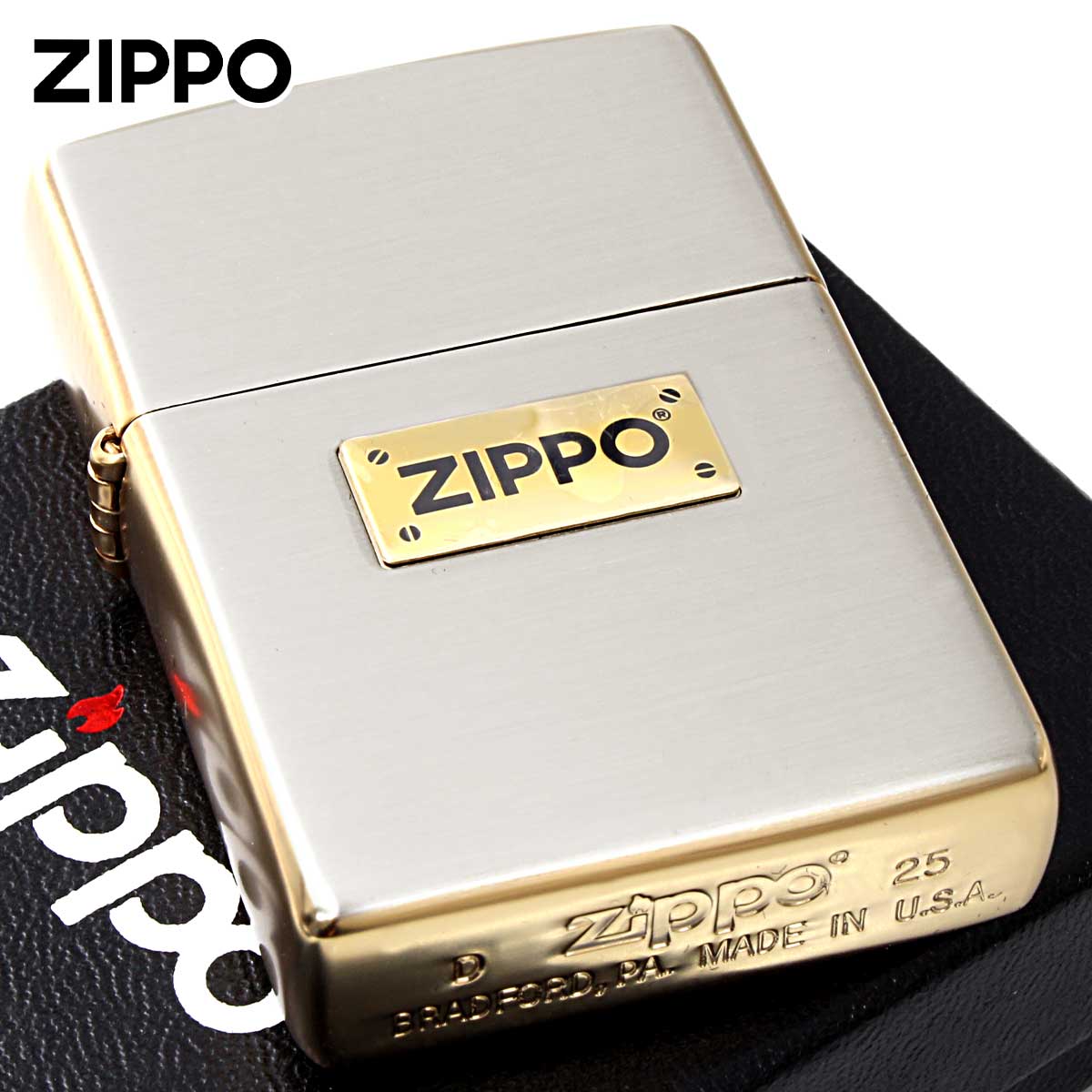 ZIPPO（ジッポー） ジッポライター ZIPPO LOGO METAL コンビメッキ 