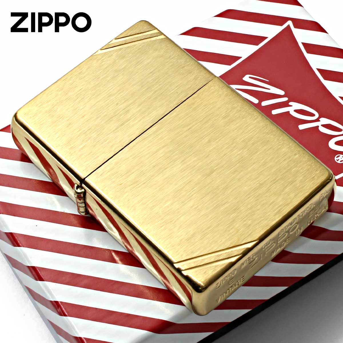 ZIPPO ライター 1937レプリカ ゴールド ジッポ フラットトップ