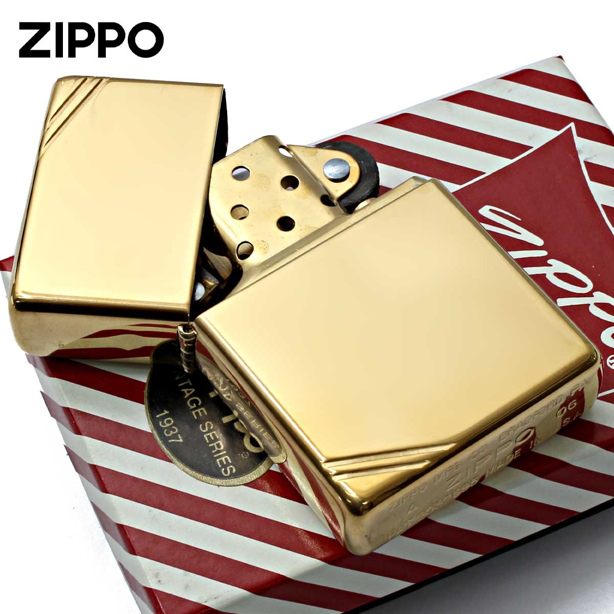 レプリカ Zippo ジッポライター 1937レプリカ 無地 真鍮 ブラス 鏡面 