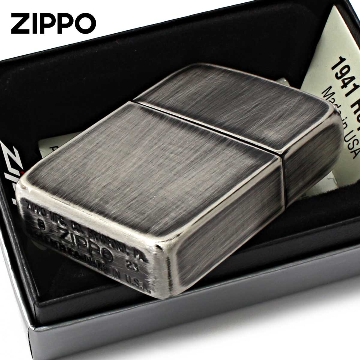 レプリカ Zippo ジッポライター 1941レプリカ ユーズド仕上げ 銀メッキ 
